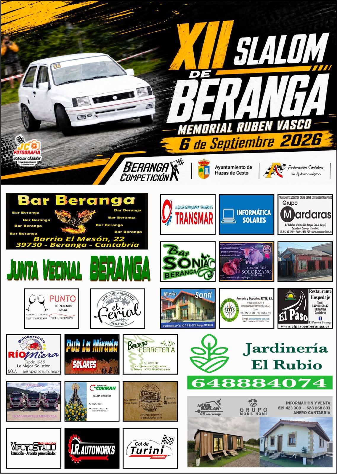 Cartel de XIII Slalom de Beranga - Memorial Rubén Vasco