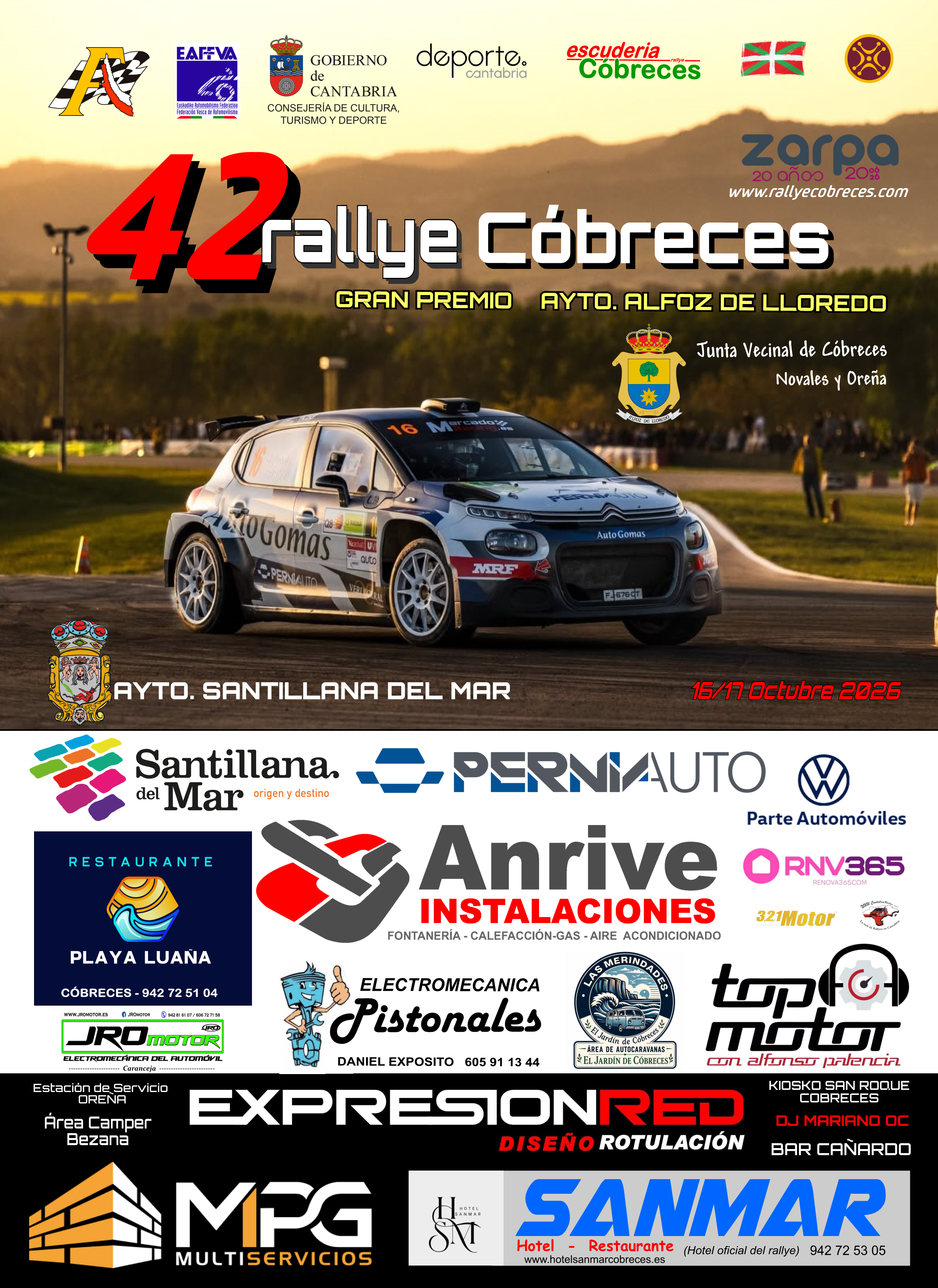 Cartel de XLII Rallye de Cóbreces